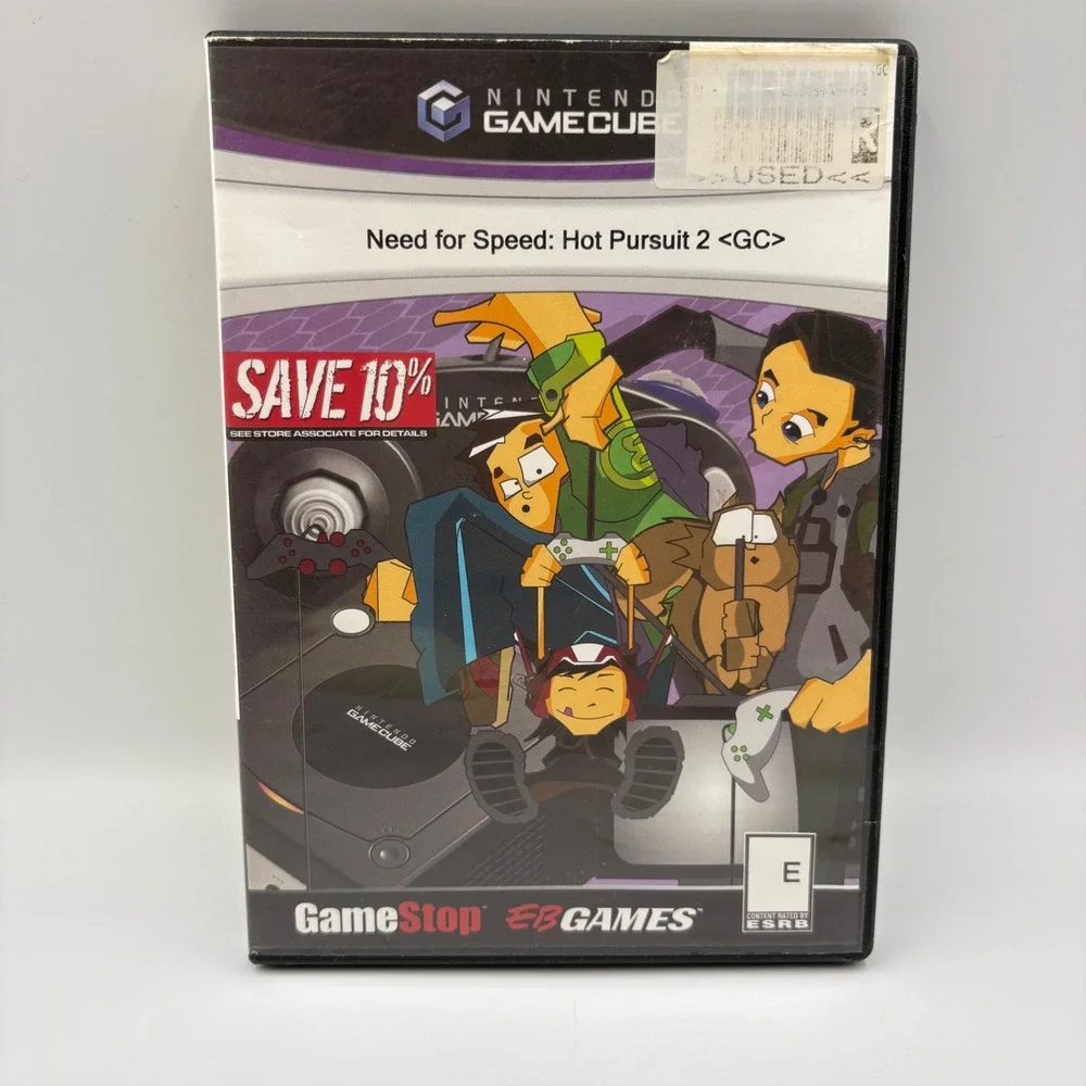 Need for Speed Hot Pursuit 2 Nintendo GameCube GC DL-DOL-GH2E-USA GameStop Case‎
